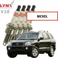 Свечи зажигания Hyundai Santa Fe (1) / Хендай Санта Фе 2000 2001 2002 2003 2004 2005 V2.0 G4JP / никель, 4шт LYNXauto