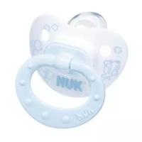 Пустышка силиконовая ортодонтическая NUK Classic Rose&Blue 0-6 м