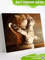 Картина по номерам кот "Кошачий Титаник" холст на подрамнике 40*50 см