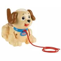 Каталка-игрушка Fisher-Price Веселый щенок (H9447), бежевый/коричневый