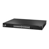 Коммутатор Edge-Core 24 x GE + 2 x 10G SFP+ ports + 1 x expansion slot (for dual 10G SFP+ ports) L2+ Stackable Switch, w/ 1 x RJ45 console port