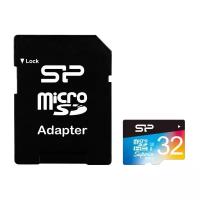Карта памяти 32GB MicroSD class 10 + SD адаптер SILICON POWER