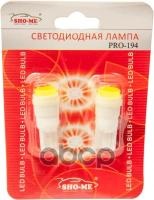 Лампа Светодиодная 12V T10 1W 5000K Sho-Me 2 Шт. Картон Pro-194 Sho-Me арт. PRO-194