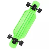 408-G Скейтборд Y-SCOO Longboard Shark TIR 31 пластик 79х22 с сумкой GREEN black