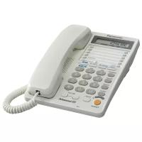 Телефон Panasonic KX-TS2368RUW (белый) 2 линии, конференц-связь, спикер., 30 номеров памяти, ЖКД, Flash, часы