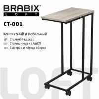 Стол журнальный на металлокаркасе Brabix Loft Ct-001, 457х380х685 мм