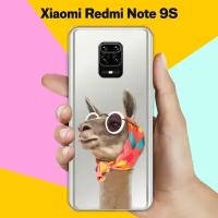 Силиконовый чехол Лама в очках на Xiaomi Redmi Note 9S