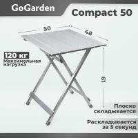 Стол складной GoGarden COMPACT 50, садовый, 50х48х61см, алюм