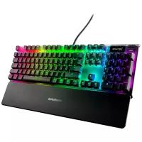 Клавиатура Steelseries Apex Pro Ru механическая черный USB for gamer LED (подставка для запястий)