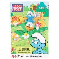 Конструктор Mega Bloks Smurfs 10704 Смурф-музыкант