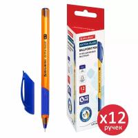 Ручка шариковая масляная BRAUBERG Extra Glide GT Tone Orange, комплект 12 штук, синяя, 0,7мм, 880179