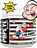 Предтреник для силы, выносливости, энергии Popeye Supplements Pre-Workout, 250 г, лимон-лайм