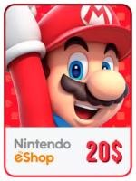 Пополнение счета Nintendo eShop на 20 USD / Gift Card (США)