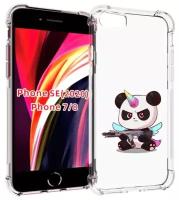 Чехол MyPads панда-единорог детский для iPhone 7 4.7 / iPhone 8 / iPhone SE 2 (2020) / Apple iPhone SE3 2022 задняя-панель-накладка-бампер