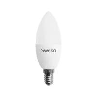 Лампа LED С35 10Вт Е14 6500К 42LED Sweko 38753