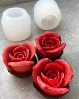 Молд роза 1 шт. Форма силиконовая для творчества, мыла, смолы, воска "Бутон розы"