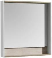 Зеркало в ванную с подсветкой и полкой настенное Aquaton Капри 80 1A230402KPDA0 бетон пайн