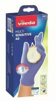 Перчатки Vileda Multi Sensitive одноразовые, 20 пар, размер M/L, цвет синий