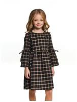 Платье для девочек Mini Maxi, модель 6837, цвет темно-зеленый/клетка (128)