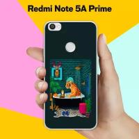 Силиконовый чехол на Xiaomi Redmi Note 5A Prime Тигр в ванной / для Сяоми Редми Ноут 5А Прайм