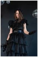 Leya.me Черное нарядное платье Уэнсдей 158