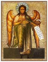 Освященная икона Ангел Пустыни "Иоанн Предтеча" 24*18 см на дереве