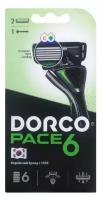 Dorco PACE 6 Станок бритвенный мужской с 6 лезвиями + 1 сменный картридж