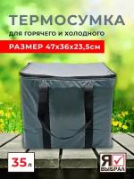 Термосумка холодильник для еды в дорогу на дачу для автомобиля 35 литров изотермическая сумка для пикника