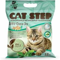 Cat Step Tofu комкующийся наполнитель для кошачьих туалетов, зеленый чай 12 л