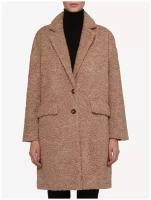 Пальто GEOX, демисезон/зима, силуэт прямой, размер 48, коричневый