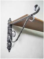 Кронштейн "Малый" 25 см. (серебряный)/ крепление держатель к стене/ аксессуар для кашпо/для цветов и растений/полкодержатель