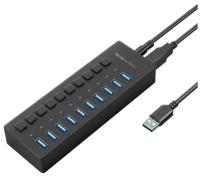 Хаб Acasis USB 3.0 12V 4A HS-710PB (10 портов), черный