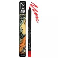 YLLOZURE, Стойкий контурный карандаш для губ ART NOUVEAU (красный мак)