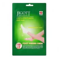 JIGOTT CLEAN&MOISTURIZING FOOT PACK Маска для ног 40мл