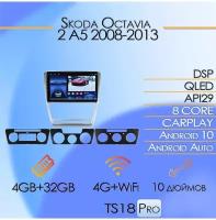 Магнитола TS18PRO Skoda Octavia 2 A5 2008-2013 4/32Gb