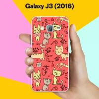 Силиконовый чехол на Samsung Galaxy J3 (2016) Коты 60 / для Самсунг Галакси Джи 3 2016