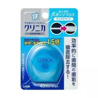 LION Зубная нить на основе воска Clinica Sponge Floss, 40 м