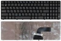 Клавиатура для Asus K52JV, русская, черная с рамкой, с маленькой кнопкой Enter