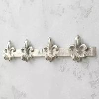 Настенная вешалка Coat Rack 4 Hooks Fleur De Lis