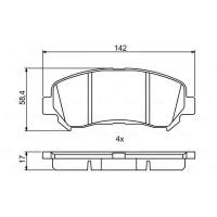 Колодки тормозные Bosch, 0986494501