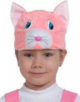 Карнавальная шапка детская "Кошечка Розовая", размер 52-54