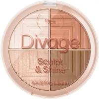 Divage Палетка Для Лица Скульптурирующая Sculpting Palette Sculpt & Shine Sculpt&shine 4в1