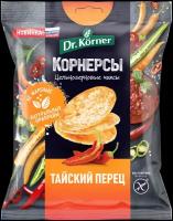 Чипсы Dr. Korner цельнозерновые кукурузно-рисовые корнерсы, перец, 50 г