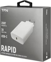 Зарядное устройство TFN USB Type-C, Power Delivery, 20 Вт, белое