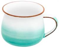 Кружка / чашка/ для чая, кофе, капучино 250 мл 11,5х9х7 см Elan Gallery Кантри, бирюзовая