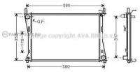 Радиатор системы охлаждения ford fiesta/fusion 1.4/1.6 16v 02 ava quality cooling FDA2325