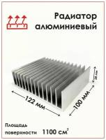 Радиаторный алюминиевый профиль 122х38х100 мм. Радиатор охлаждения, теплоотвод, охлаждение светодиодов