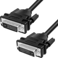 Greenconnect Кабель DVI-D 1.8m, черный, OD 8.5mm, 28/28 AWG, DVI/DVI, 25M/25M, GCR-DM2DMC-1.8m, двойной экран