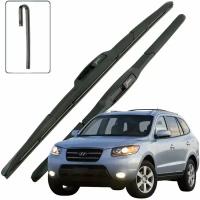 Дворники Hyundai Santa Fe (2) CM Хендай Санта Фе 2006 2007 2008 2009 Щетки стеклоочистителя гибридные к-т 2шт, 600мм-450мм