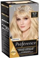 Стойкая краска для волос L'oreal Paris L'OREAL Preference тон 9.13, Байкал